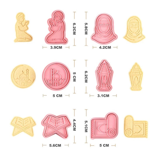 6pc Ramadan/Eid Cookie Cutter/Stamps set