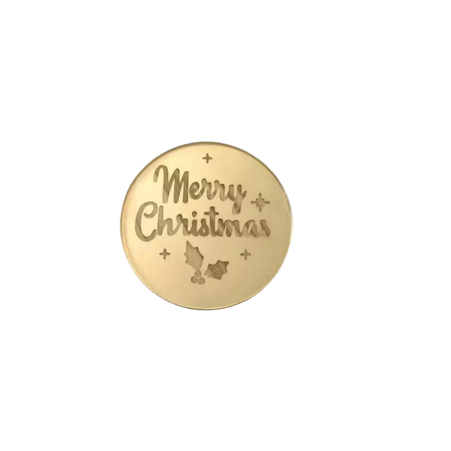 5pc Merry Christmas Engraved Acrylic Tags