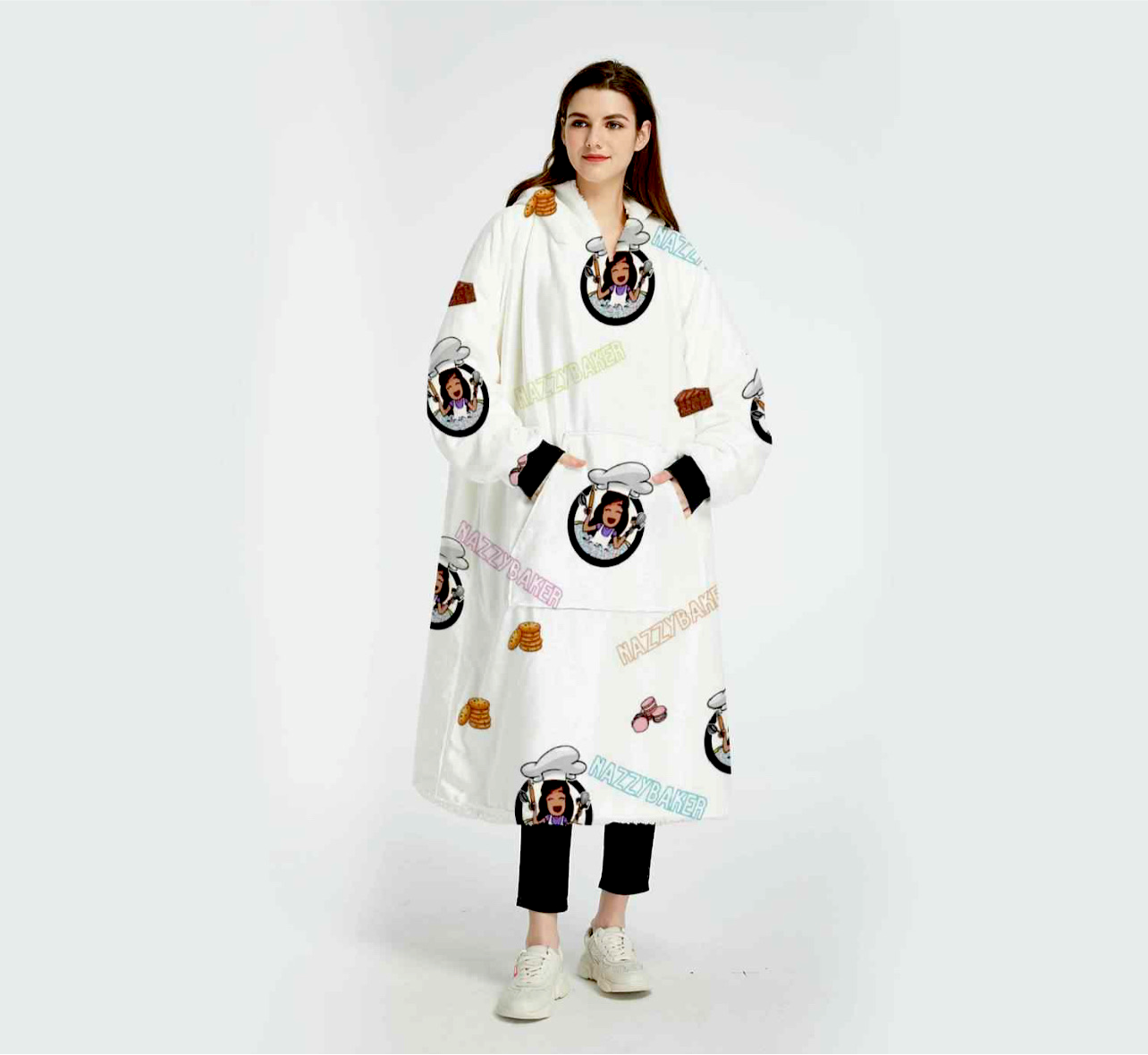 Nazzy Baker’s Oversized Hoodie Blanket - White