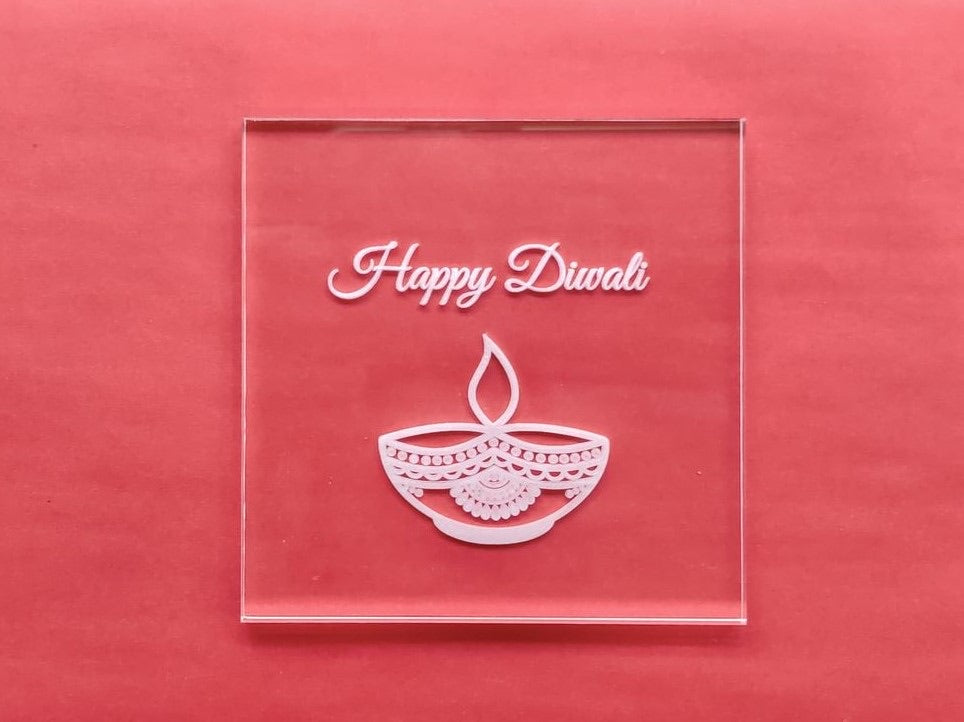 Happy Diwali Acrylic Raised Stamp