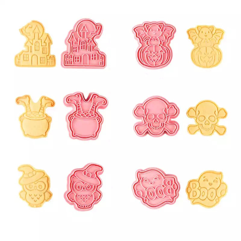 6pc Halloween Cookie Cutter and Stamp Set