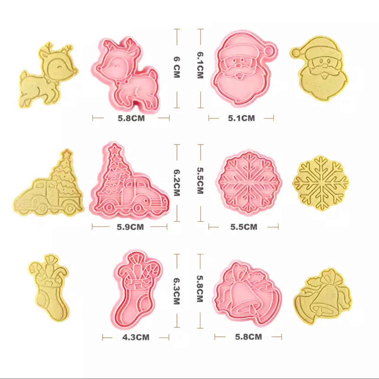 Christmas Cookie Cutter and Stamp Set