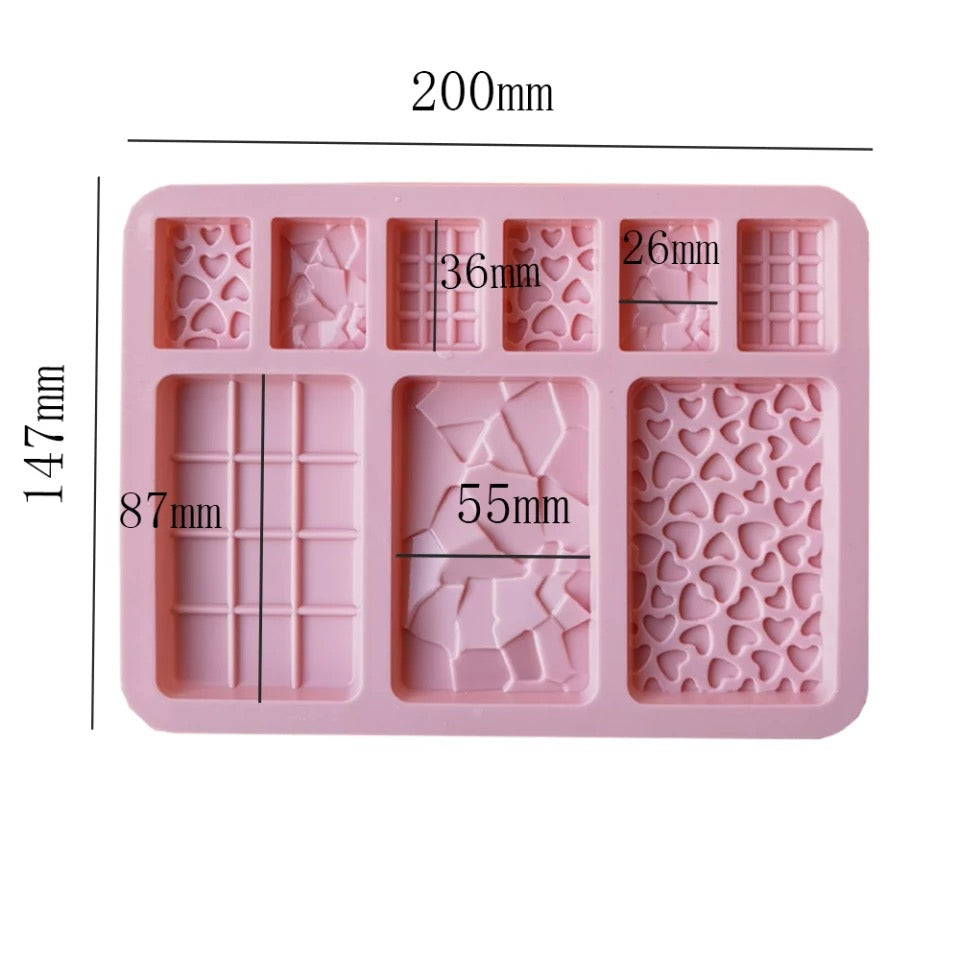 Multi Textured Silicone Chocolate Mould