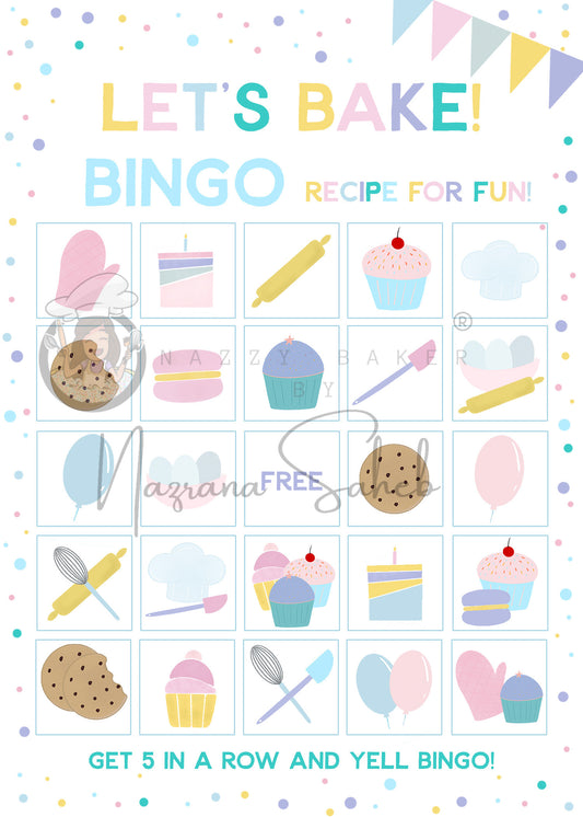 Nazzy Baker’s Printable Baking Bingo